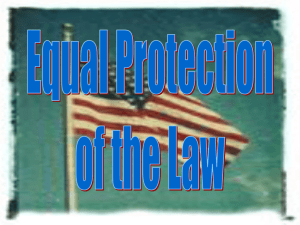 5. Unit V: Equal Protection