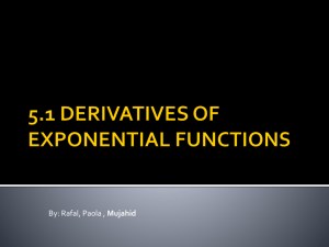 5.1 derivatives eponential functions