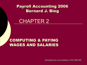Chapter 2 -Computing & Paying Wages