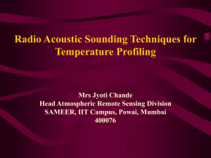 Radio Acoustic Sounding Techniques for Temperature Profiling