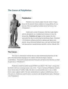 The Canon of Polykleitos Polykleitos