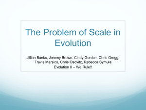 The Problem of Scale in Evolution