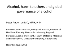 Six reasons for global governance of alcohol