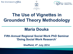The use of vignettes in grounded theory methodology