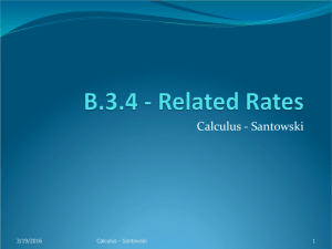 Related Rates - Mr Santowski's Math Page