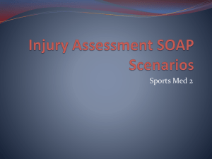 Injury Assessment SOAP Notes Scenarios