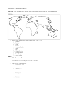 World History II Benchmark #1 Review Directions: Using your notes