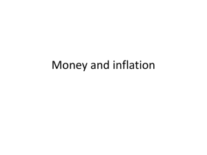 Money and inflation