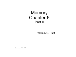 General Psychology: Memory (II)