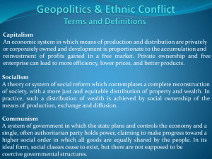Geopolitics & Ethnic Conflict