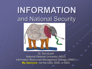 INFORMATION OPERATIONS and NATO Security: Element of