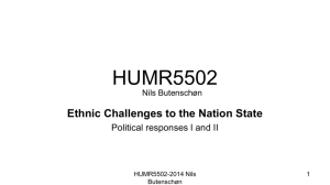 Ethnic Challenges to the Nation State