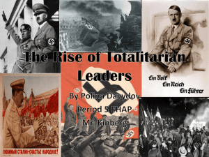 The Rise of Totalitarian Leaders - Oak Park Unified School District