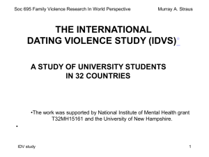 The International Dating Violence Study - Pubpages