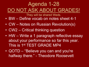 What was the Russian Revolution? Notes #42B