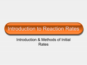 Introduction to Reaction Rates