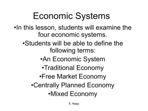 Economic Systems - White Plains Public Schools