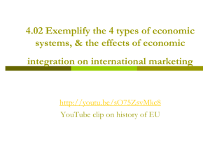 4.02 Exemplify the 4 types of economic systems, & the effects of