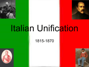 Italian unification summary