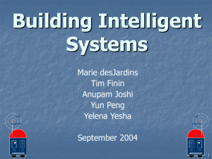 Building Intelligent Systems - UMBC ebiquity research group