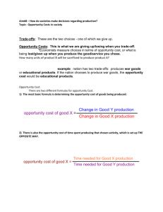 Opportunity Cost Review Sheet