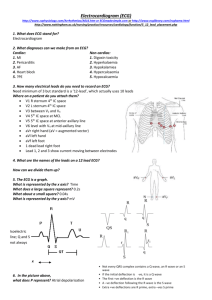 2. What diagnoses can we make from an ECG?