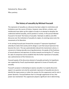 The history of sexuality by Michael Foucault