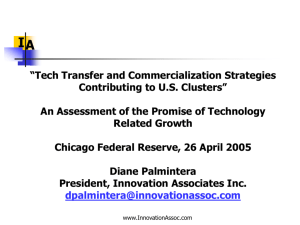Tech Transfer and Commercialization Strategies Contributing to U.S.