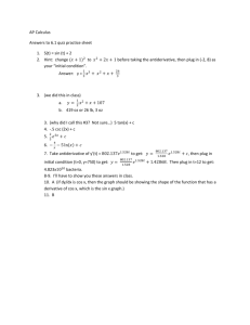 AP Calculus Answers to 6.1 quiz practice sheet S(t) = sin (t) + 2 Hint