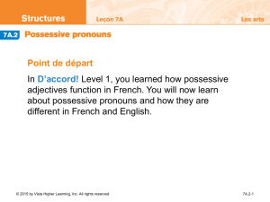 7A.2 Possessive Pronouns
