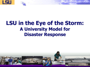 LSU: Operations Hub for Hurricane Katrina Relief