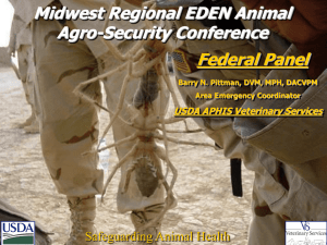 Veterinary Services Careers Program: Emerging Issues in Agriculture