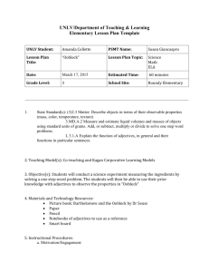 UNLV/Department of Teaching & Learning Elementary Lesson Plan