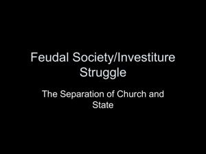 Feudal Society/Investiture Struggle