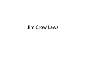 Jim Crow Laws - Oxford School District