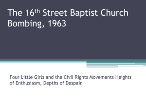 The 16th Street Baptist Church Bombing, 1963 - pams