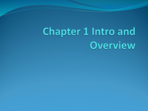 Chapter 1 Intro and Overview