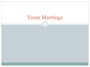 Team Meetings - School Daycare Educator
