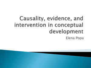 Causality, evidence and intervention in conceptual