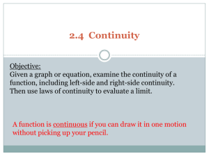 Laws of Continuity