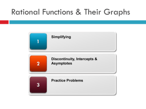 8-3a Graphing Rational Functions