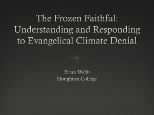 The Frozen Faithful: Understanding and Responding to Evangelical