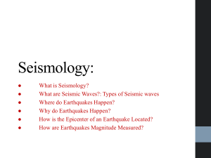 Seismology - Geography 10