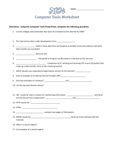 NAME: Computer Tools Worksheet Directions: Using the Computer