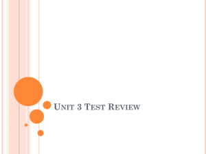 Unit 3 Test Review - Northwest ISD Moodle