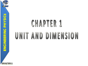 Chapt 1 - Unit & Dimension
