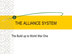 THE ALLIANCE SYSTEM WWI
