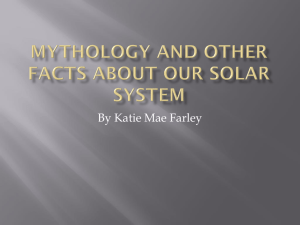 Mythology and our solar system