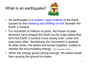 Earthquake Slide Show - Kenston Local Schools