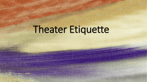 Theater Etiquette - Ms Harrison's English Classes